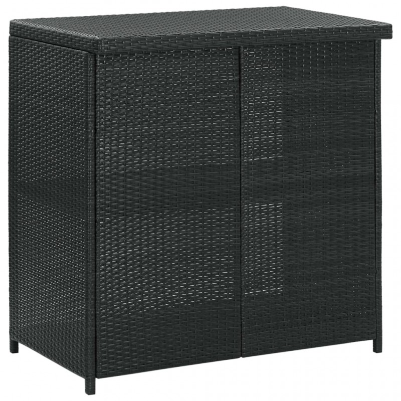 3 Piece Bar Set Poly Rattan Black 3 Piece Bar Set Poly Rattan Black
