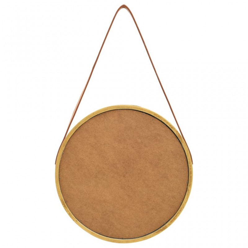 Wall Mirror with Strap 40 cm Gold Wall Mirror with Strap 40 cm Gold
