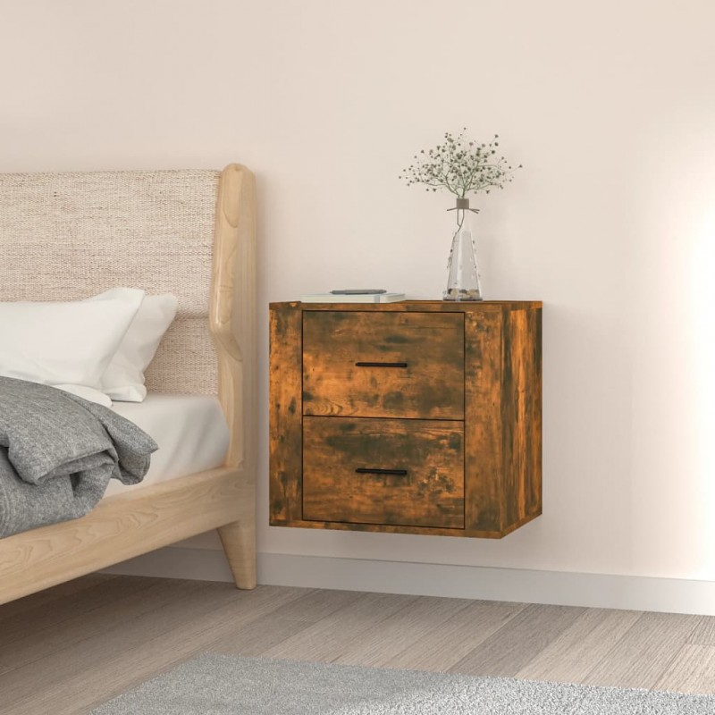 Wall-mounted Bedside Cabinet Smoked Oak 50x36x47 cm Wall-mounted Bedside Cabinet Smoked Oak 50x36x47 cm