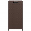 Trash Bin Brown 40x40x80 cm Poly Rattan