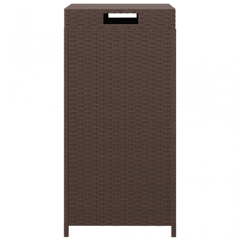 Trash Bin Brown 40x40x80 cm Poly Rattan Trash Bin Brown 40x40x80 cm Poly Rattan