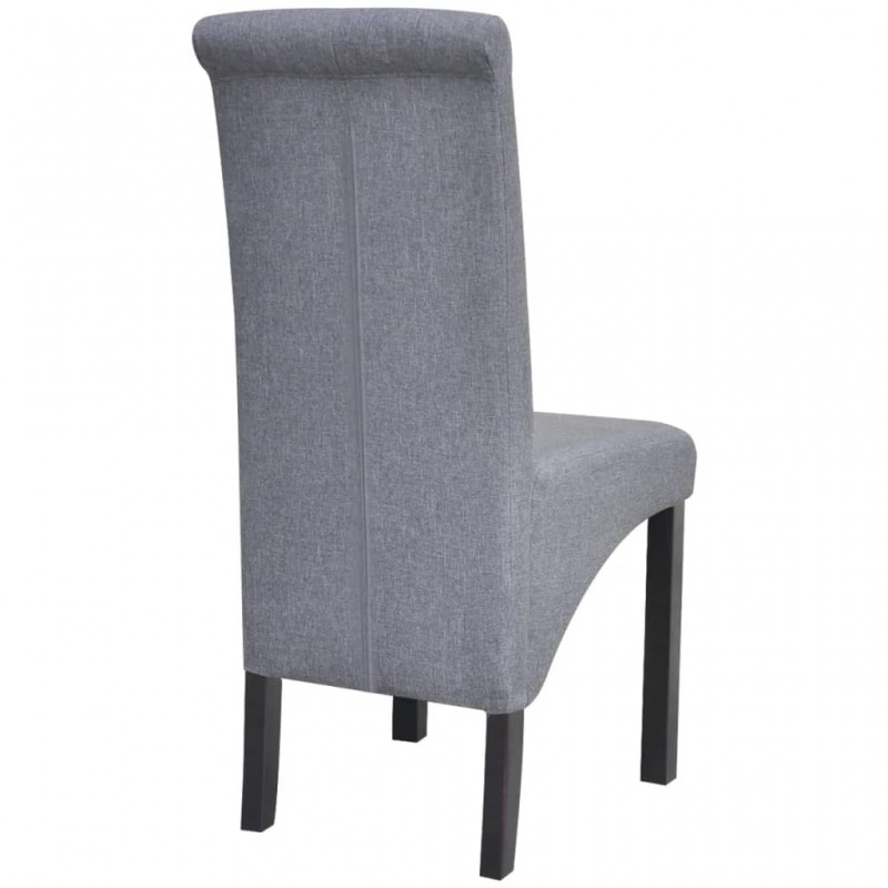 Dining Chairs 6 pcs Light Grey Fabric Dining Chairs 6 pcs Light Grey Fabric