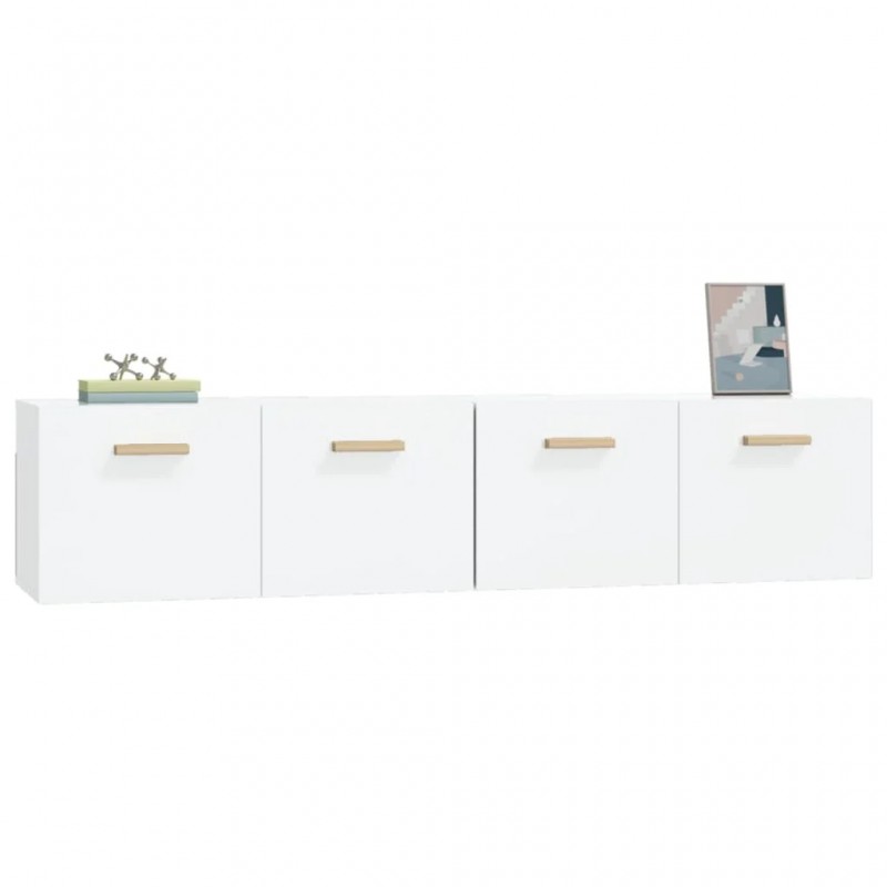 Wall Cabinets 2 pcs High Gloss White 80x35x36.5 cm Engineered Wood Wall Cabinets 2 pcs High Gloss White 80x35x36.5 cm Engineered Wood