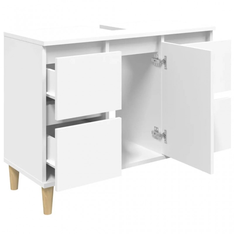 Sink Cabinet White 80x33x60 cm Engineered Wood Sink Cabinet White 80x33x60 cm Engineered Wood