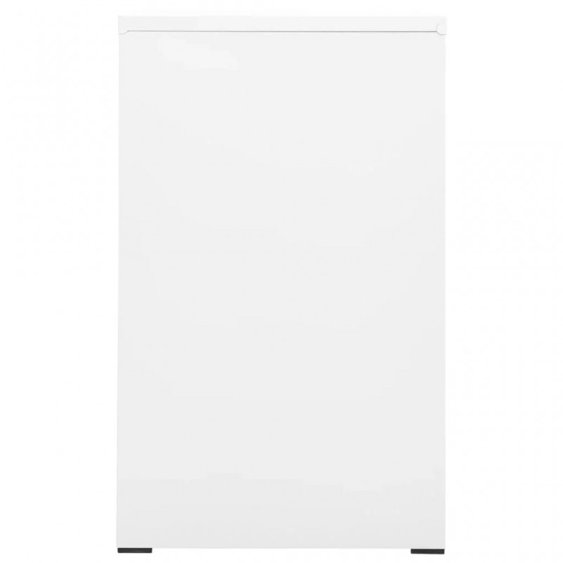 Filing Cabinet White 46x62x102.5 cm Steel Filing Cabinet White 46x62x102.5 cm Steel