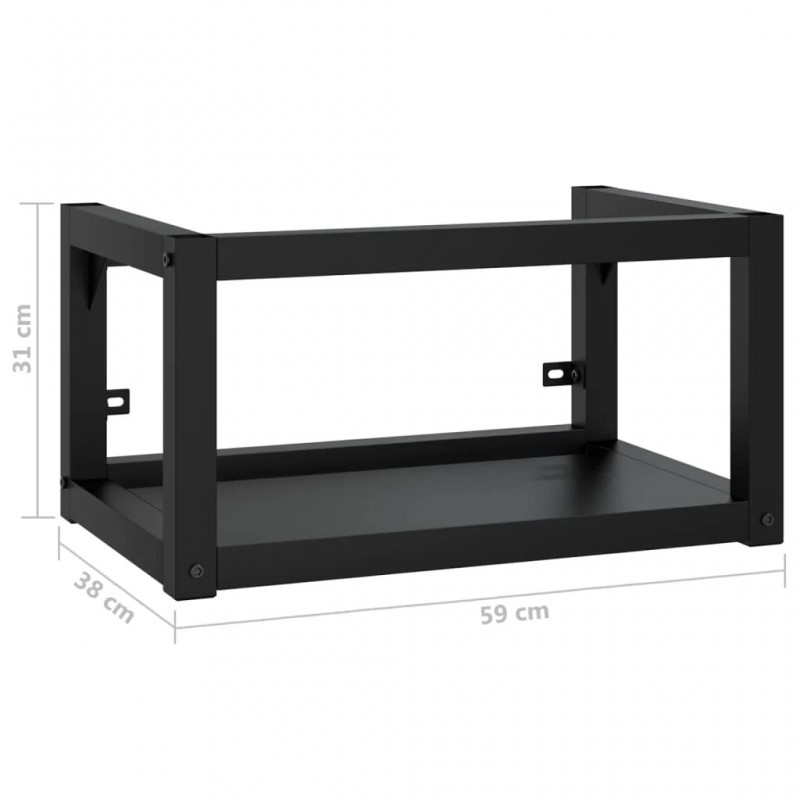 Wall-mounted Bathroom Washbasin Frame Black 59x38x31 cm Iron Wall-mounted Bathroom Washbasin Frame Black 59x38x31 cm Iron