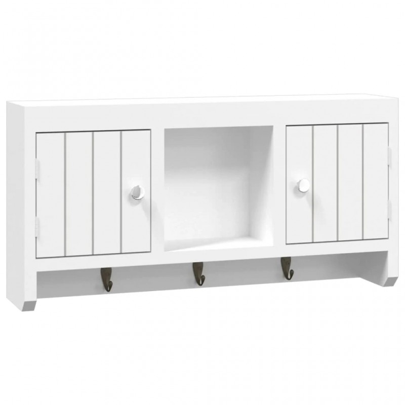 Key Cabinet White 40x8.5x20 cm Engineered Wood&Steel Key Cabinet White 40x8.5x20 cm Engineered Wood&Steel
