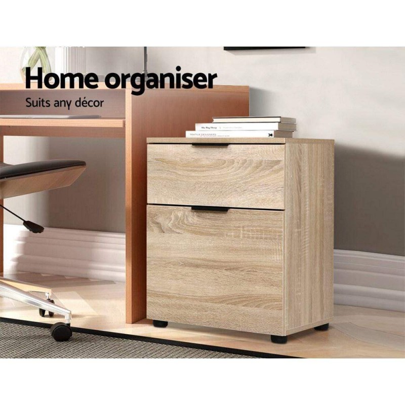 Artiss Filing Cabinet 2 Drawer Office Storage Organiser Artiss Filing Cabinet 2 Drawer Office Storage Organiser