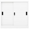 Office Cabinet with Sliding Door White 90x40x90 cm Steel