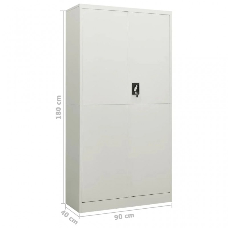 Locker Cabinet Light Grey 90x40x180 cm Steel Locker Cabinet Light Grey 90x40x180 cm Steel