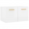 Wall Cabinet High Gloss White 60x 36.5x35 cm Engineered Wood