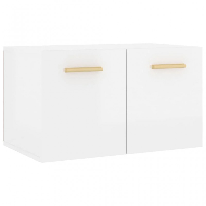 Wall Cabinet High Gloss White 60x 36.5x35 cm Engineered Wood Wall Cabinet High Gloss White 60x 36.5x35 cm Engineered Wood