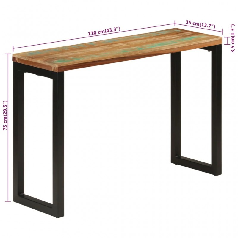 Console Table 110x35x75 cm Solid Wood Reclaimed Console Table 110x35x75 cm Solid Wood Reclaimed