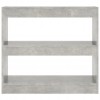 Book Cabinet/Room Divider Concrete Grey 80x30x72 cm