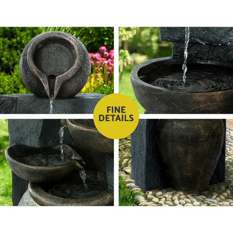 Gardeon Solar Water Feature 5-Tier 99cm Gardeon Solar Water Feature 5-Tier 99cm