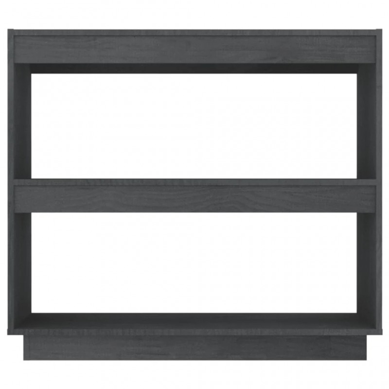 Book Cabinet Grey 80x35x71 cm Solid Pinewood Book Cabinet Grey 80x35x71 cm Solid Pinewood