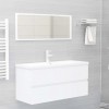 2 Piece Bathroom Furniture Set White Engineered Wood