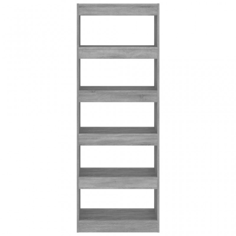 Book Cabinet/Room Divider Grey Sonoma 60x30x166 cm Engineered Wood Book Cabinet/Room Divider Grey Sonoma 60x30x166 cm Engineered Wood