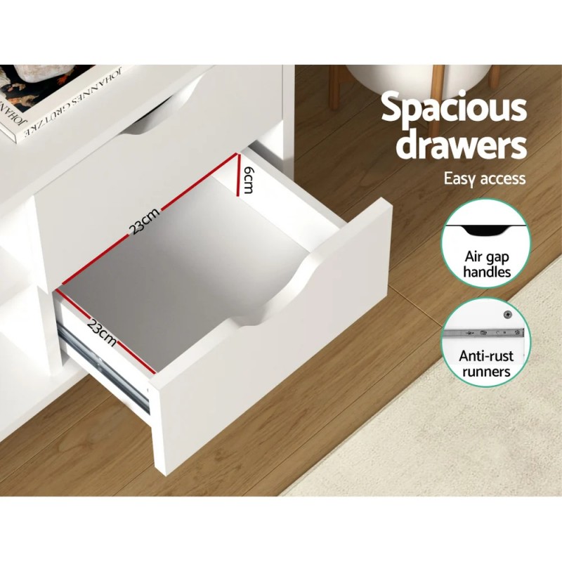 Artiss TV Cabinet Entertainment Unit 120cm White Larin Artiss TV Cabinet Entertainment Unit 120cm White Larin