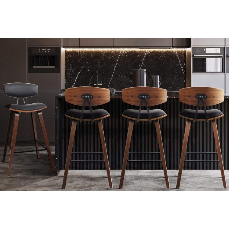 Artiss 4x Bar Stools Leather Padded w/Backrest Artiss 4x Bar Stools Leather Padded w/Backrest