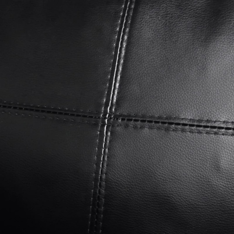 Sectional Sofa 3-Seater Artificial Leather Black Sectional Sofa 3-Seater Artificial Leather Black