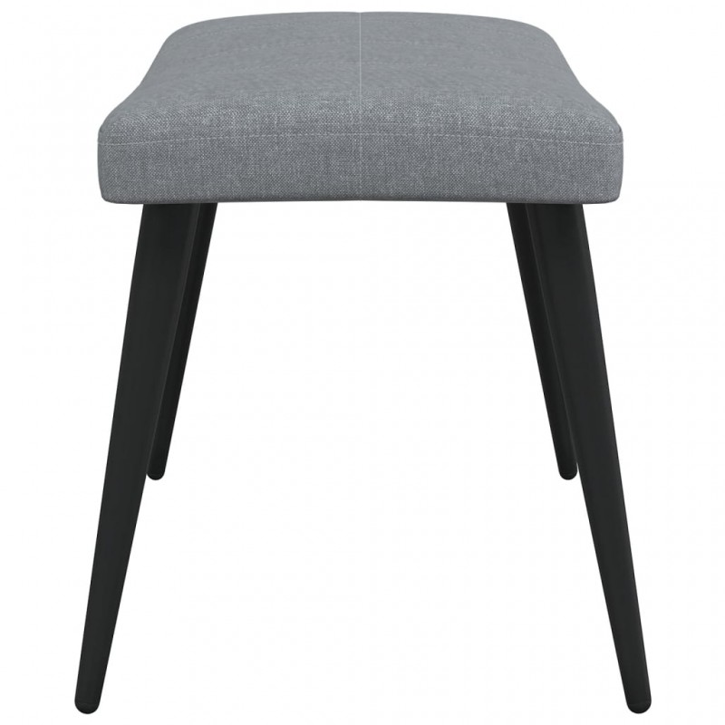 Relaxing Chair with a Stool Light Grey Fabric Relaxing Chair with a Stool Light Grey Fabric