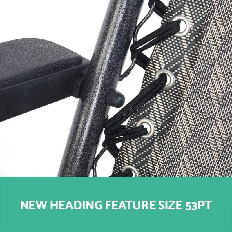 Gardeon 2PC Zero Gravity Chair Folding Outdoor Recliner Adjustable Sun Lounge Camping Grey Gardeon 2PC Zero Gravity Chair Folding Outdoor Recliner Adjustable Sun Lounge Camping Grey