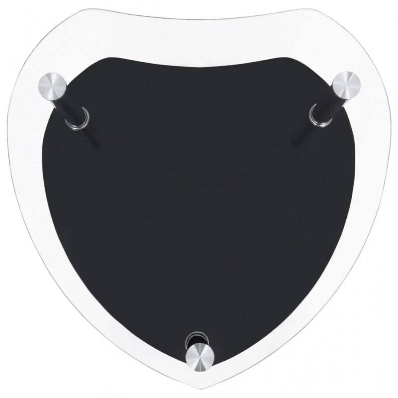 2-Tier Side Table Transparent & Black 38x38x50cm Tempered Glass 2-Tier Side Table Transparent & Black 38x38x50cm Tempered Glass