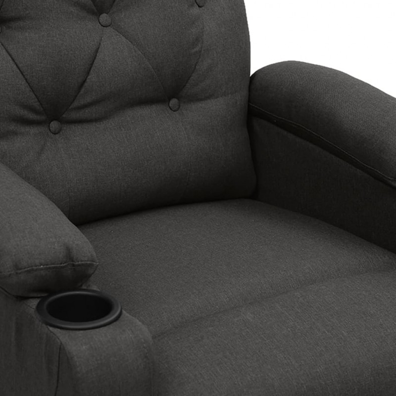 Recliner Chair Dark Grey Fabric Recliner Chair Dark Grey Fabric