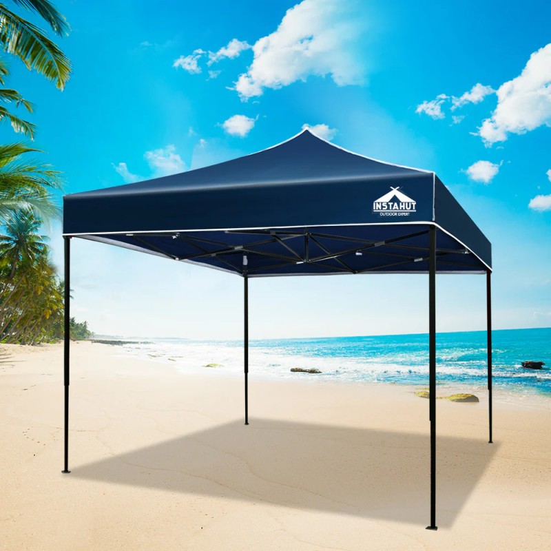 Instahut Gazebo Pop Up Marquee 3x3m Folding Tent Wedding Outdoor Camping Canopy Gazebos Shade Navy Instahut Gazebo Pop Up Marquee 3x3m Folding Tent Wedding Outdoor Camping Canopy Gazebos Shade Navy