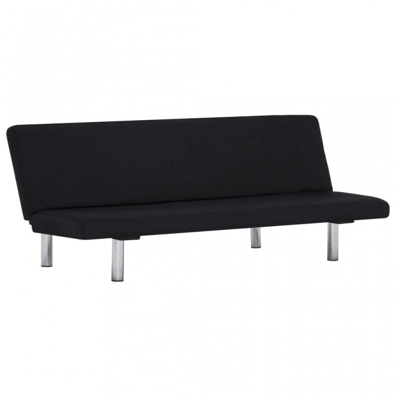 Sofa Bed Black Polyester Sofa Bed Black Polyester
