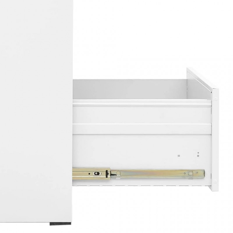 Filing Cabinet White 46x62x102.5 cm Steel Filing Cabinet White 46x62x102.5 cm Steel