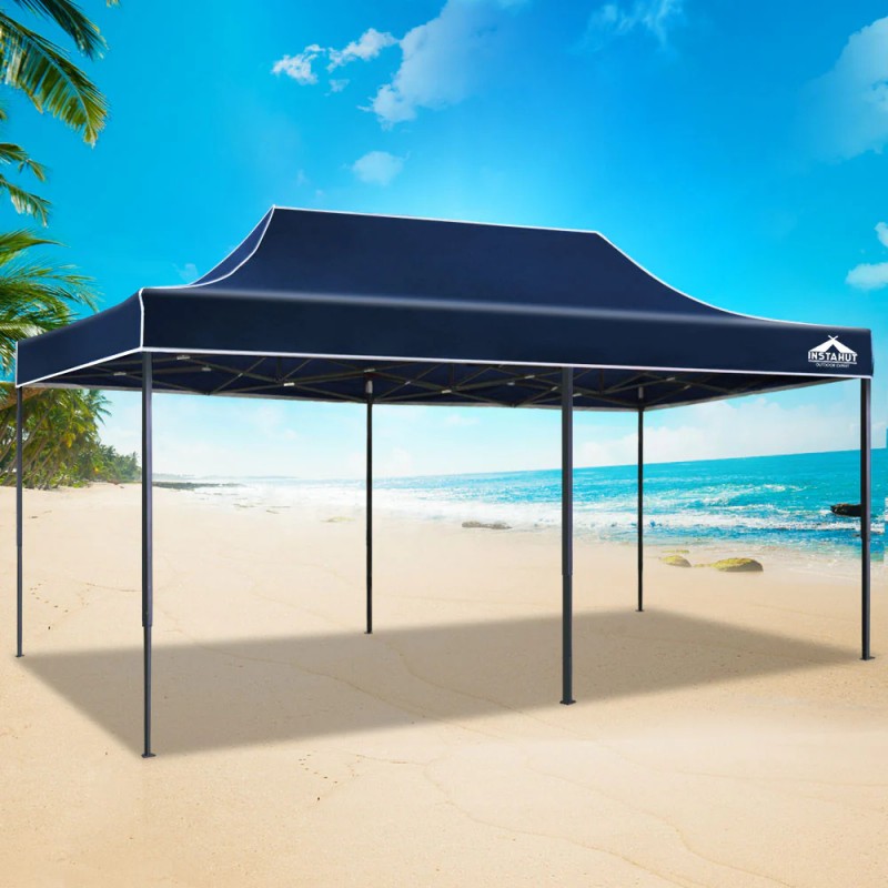Instahut Gazebo Pop Up Marquee 3x6m Folding Tent Wedding Outdoor Camping Canopy Gazebos Shade Navy Instahut Gazebo Pop Up Marquee 3x6m Folding Tent Wedding Outdoor Camping Canopy Gazebos Shade Navy