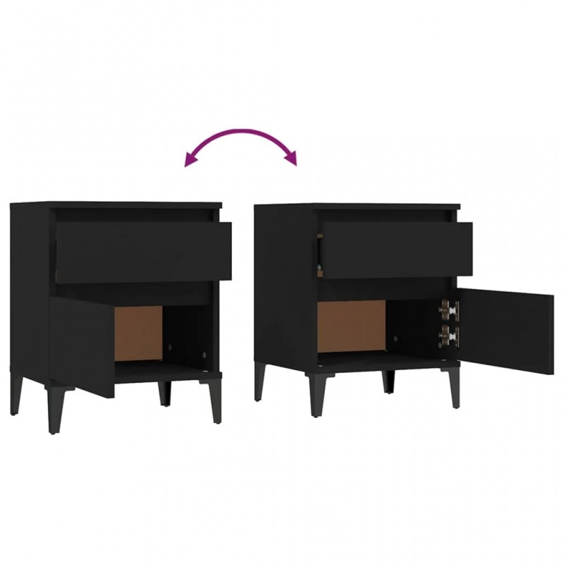 Bedside Cabinet Black 40x35x50 cm Bedside Cabinet Black 40x35x50 cm