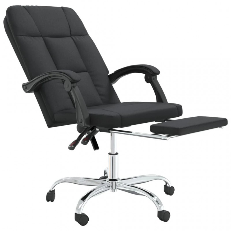 Reclining Office Chair Black Faux Leather Reclining Office Chair Black Faux Leather