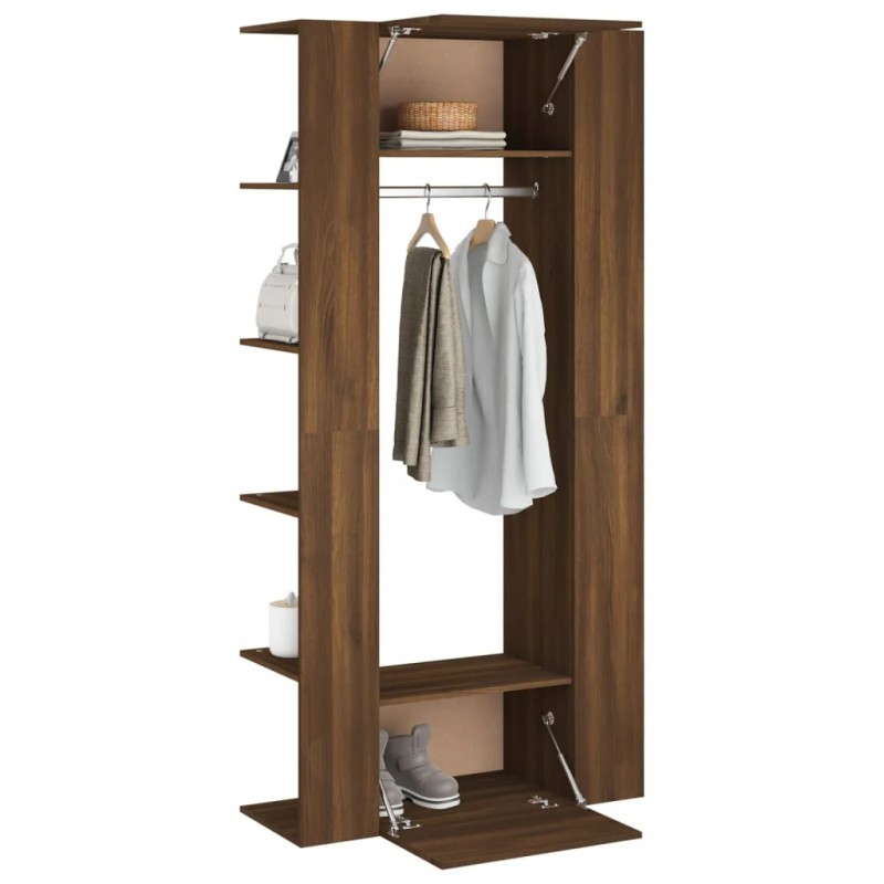Hallway Cabinets 2 pcs Brown Oak Engineered Wood Hallway Cabinets 2 pcs Brown Oak Engineered Wood