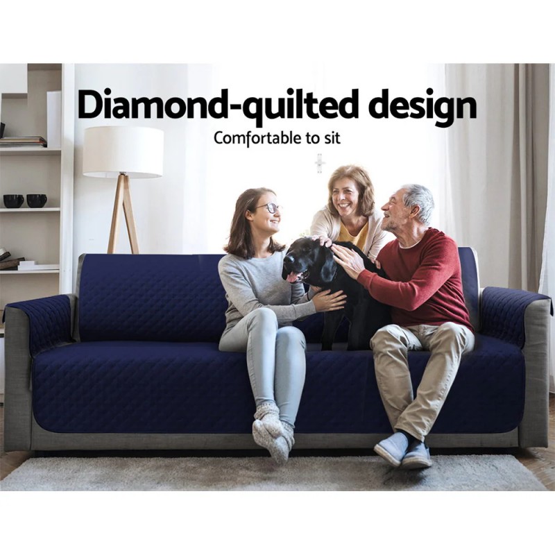 Artiss Sofa Cover Couch Covers 4 Seater 100% Water Resistant Navy Artiss Sofa Cover Couch Covers 4 Seater 100% Water Resistant Navy