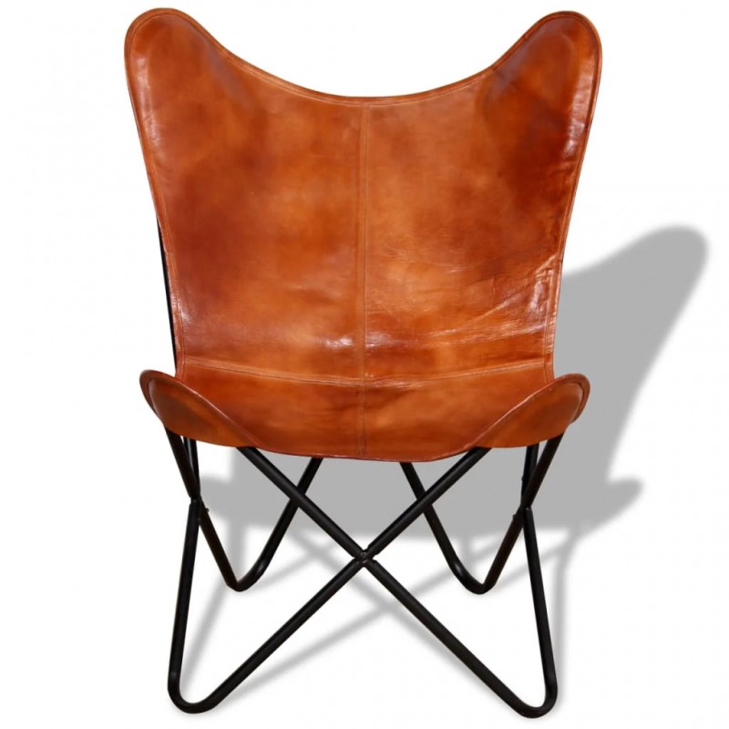 Butterfly Chair Brown Real Leather Butterfly Chair Brown Real Leather