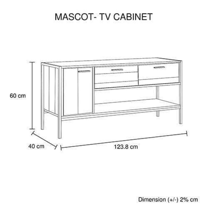 Mascot TV Cabinet Entertainment Storage Unit Oak Colour Mascot TV Cabinet Entertainment Storage Unit Oak Colour