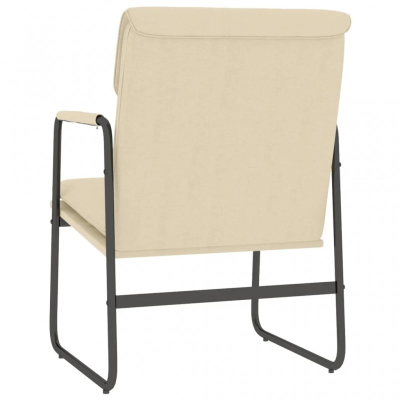 Lounge Chair Cream 55x64x80 cm Fabric Lounge Chair Cream 55x64x80 cm Fabric