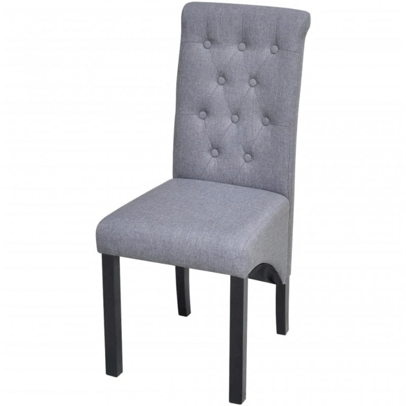 Dining Chairs 4 pcs Light Grey Fabric Dining Chairs 4 pcs Light Grey Fabric