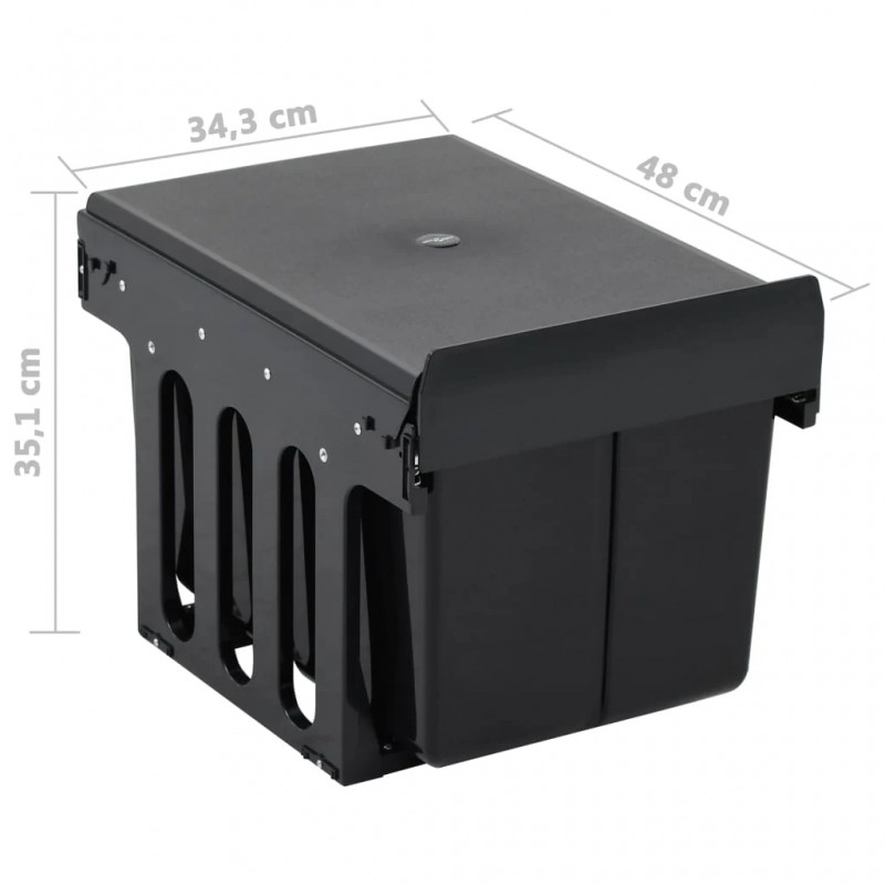 Kitchen Cupboard Pull-out Dustbin Soft-Close 36 L Kitchen Cupboard Pull-out Dustbin Soft-Close 36 L