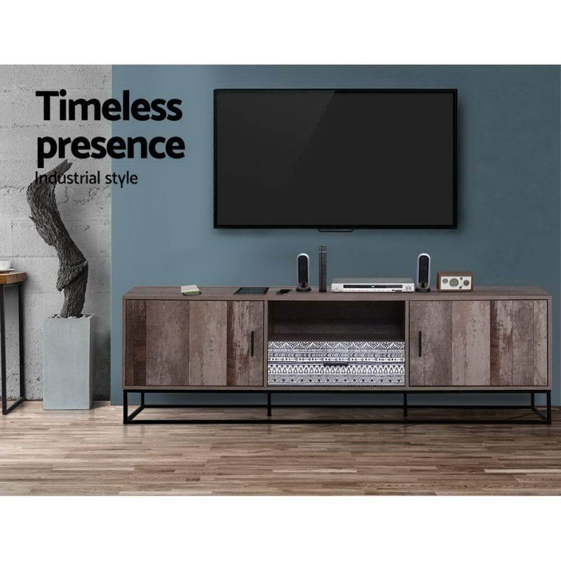 Artiss TV Cabinet Entertainment Unit 180cm Industrial Artiss TV Cabinet Entertainment Unit 180cm Industrial