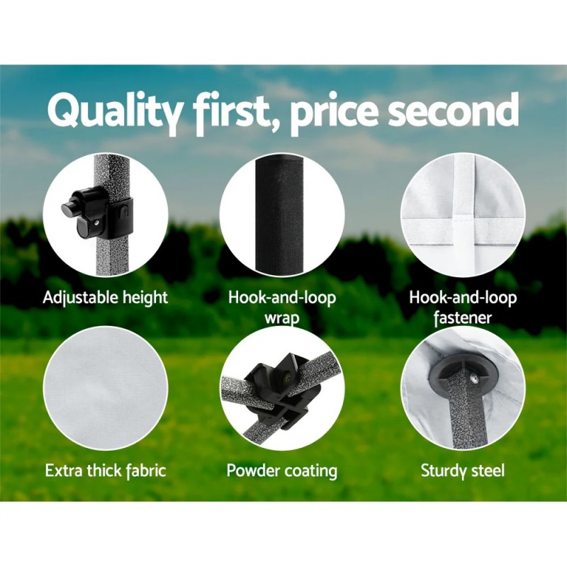 Instahut Gazebo Pop Up Marquee 3x6m Folding Tent Wedding Outdoor Camping Canopy Gazebos Shade White Instahut Gazebo Pop Up Marquee 3x6m Folding Tent Wedding Outdoor Camping Canopy Gazebos Shade White