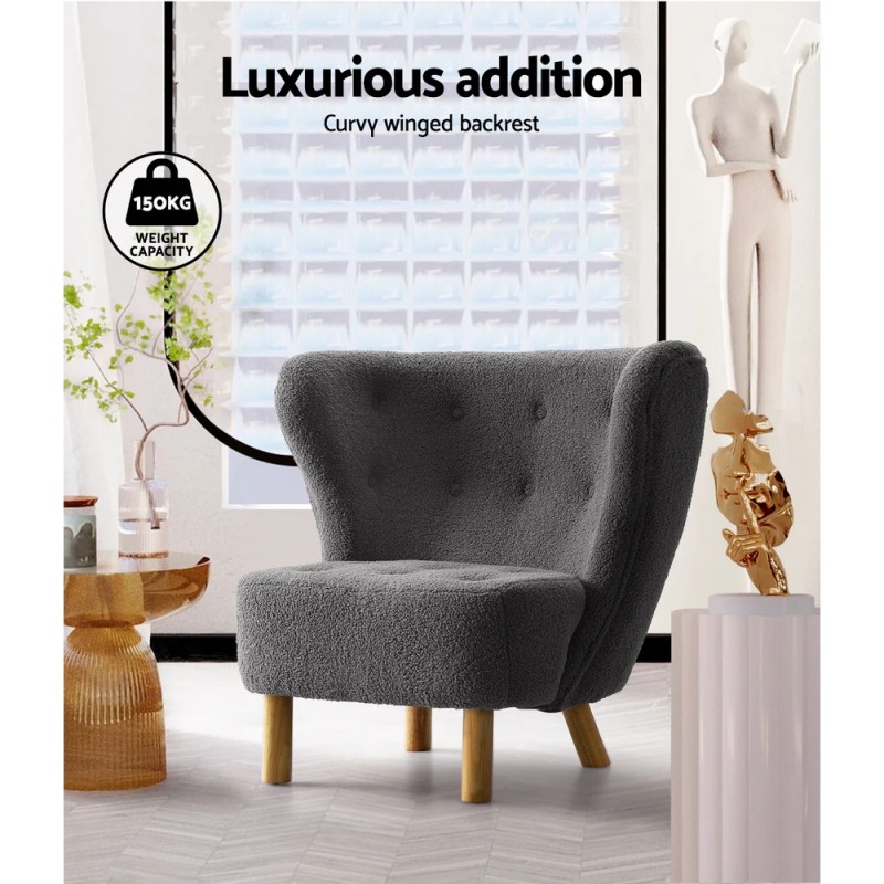 Artiss Armchair Lounge Accent Chair Armchairs Couch Chairs Sofa Bedroom Charcoal Artiss Armchair Lounge Accent Chair Armchairs Couch Chairs Sofa Bedroom Charcoal