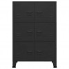 Industrial Storage Chest Black 75x40x115 cm Metal