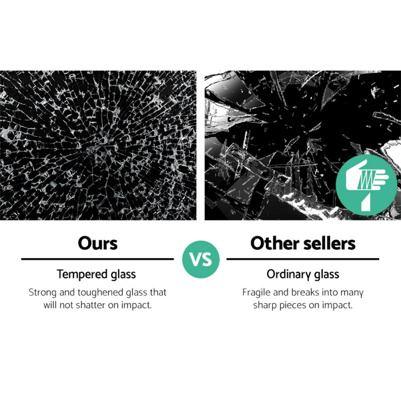 Artiss TV Stand 4 Tiers Storage Shelf Rack Tempered Glass Entertainment Unit Artiss TV Stand 4 Tiers Storage Shelf Rack Tempered Glass Entertainment Unit