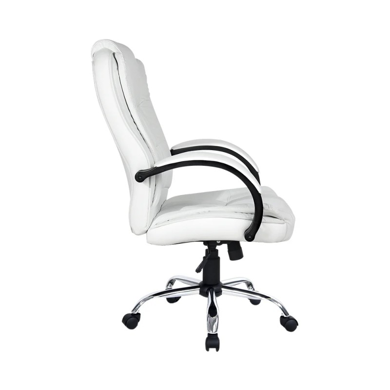 Artiss Executive Office Chair Leather Tilt White Artiss Executive Office Chair Leather Tilt White