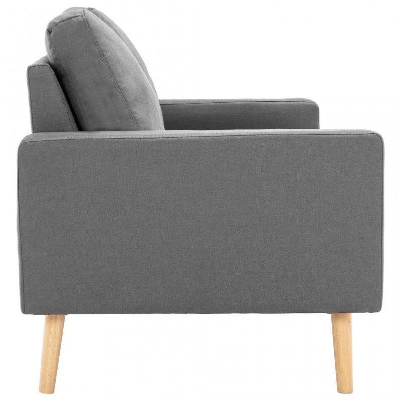 2-Seater Sofa Light Grey Fabric 2-Seater Sofa Light Grey Fabric