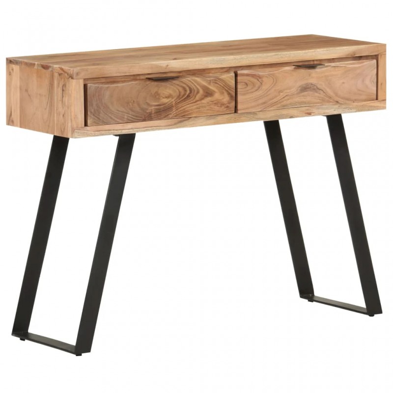 Console Table 100x35x76 cm Solid Acacia Wood with Live Edges Console Table 100x35x76 cm Solid Acacia Wood with Live Edges
